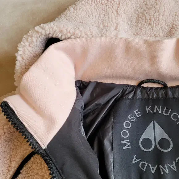 Moose Knuckle Sherpa Jacket Hoodie 3XL XXXL Light Pink Authenicated - Picture 8 of 9